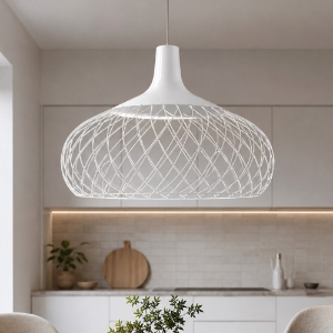 Stilnovo mongolfier lampada a sospensione da cucina moderna bianca led 2700k