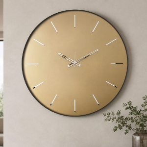 Orologio rotondo da parete design moderno ottone 45cm