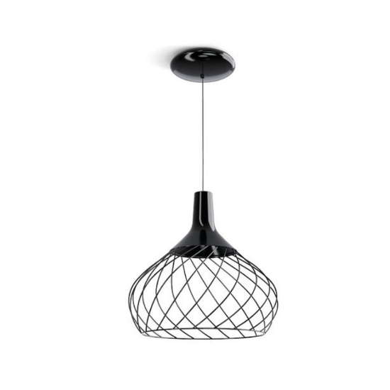 Lampada a sospensione design nichel led 2700k dimmerabile mongolfier stilnovo