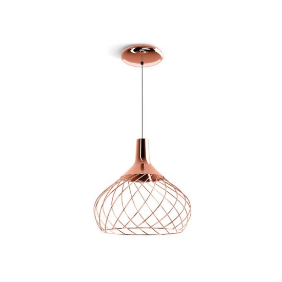 Lampada a sospensione design rame dimmerabile led 2700k stilnovo mongolfier