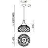 Lampadario a sospensione design rame dimmerabile led 2700k stilnovo mongolfier
