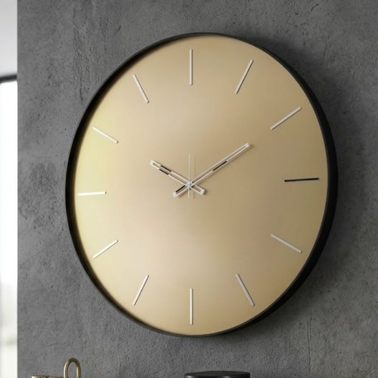 Orologio da parete rotondo per cucina moderna ottone 60cm