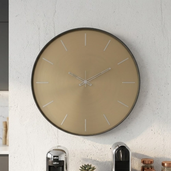 Orologio da parete rotondo per cucina moderna ottone 60cm
