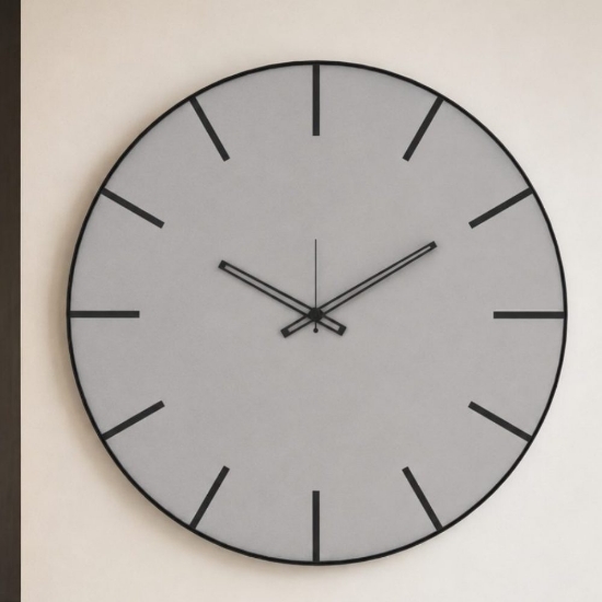 Orologio da parete moderno rotondo design minimalista alluminio 45cm
