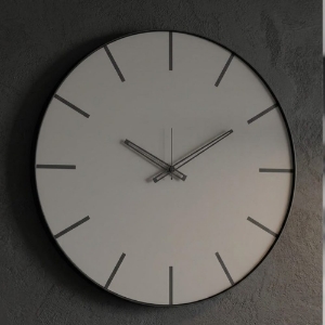 Orologio da parete moderno rotondo nero e fango 45cm