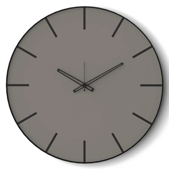 Orologio da parete moderno rotondo nero e fango 45cm