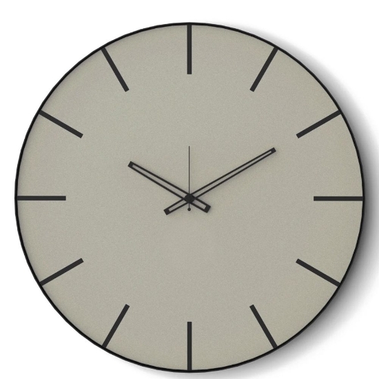 Orologio rotondo da cucina moderna nero e avorio 60cm