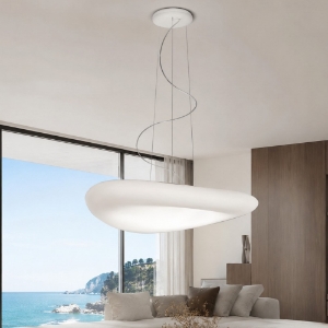 Lampadario moderno bianco led 23w 3000k dimmerabile stilnovo mr magoo