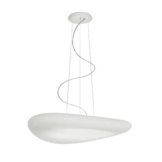 Lampadario moderno bianco led 23w 3000k dimmerabile stilnovo mr magoo