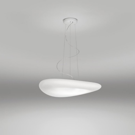 Lampadario moderno bianco led 23w 3000k dimmerabile stilnovo mr magoo