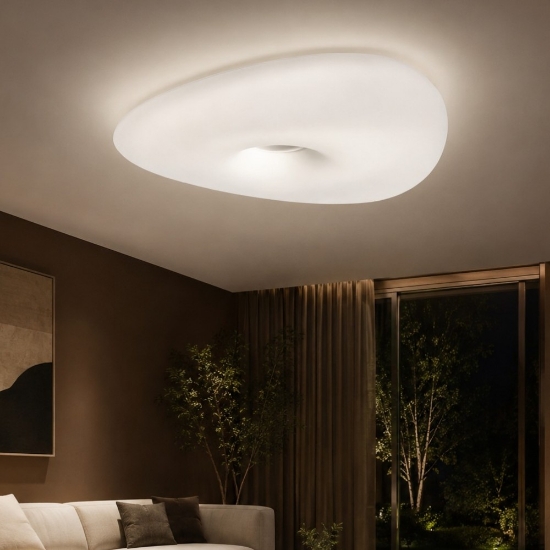 Mr magoo stilnovo plafoniera moderna bianca dimmerabile led 3000k