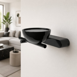 Applique moderna nera opalino led 2700k nido stilnovo