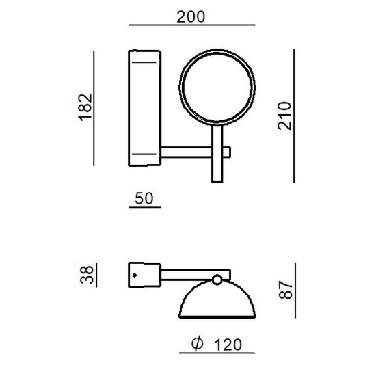 Applique moderna nera opalino led 2700k nido stilnovo
