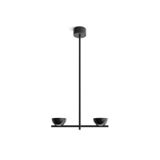 Lampada a sospensione moderna nero led 27w 2700k dimmerabile per soggiorno