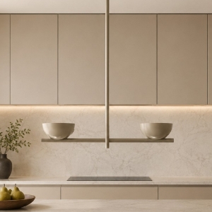 Lampadario cucina moderna nido stilnovo beige