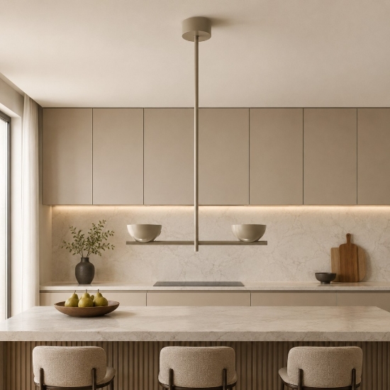 Lampadario cucina moderna nido stilnovo beige