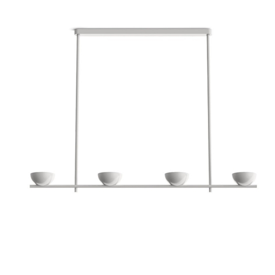 Lampada a sospensione moderna bianca opalino dimmerabile led 45w 2700k