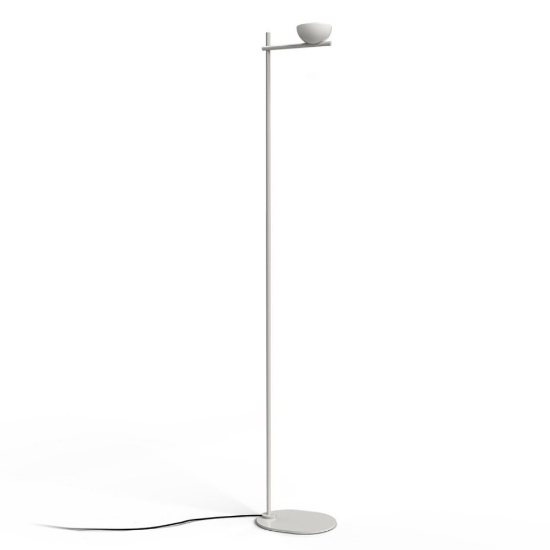 Lampada da terra moderna bianca opalino led 25w 2700k cri90 dimmerabile touch