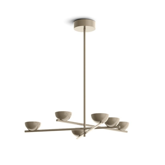 Nido stilnovo lampadario led 54w 2700k  dimmerabile beige