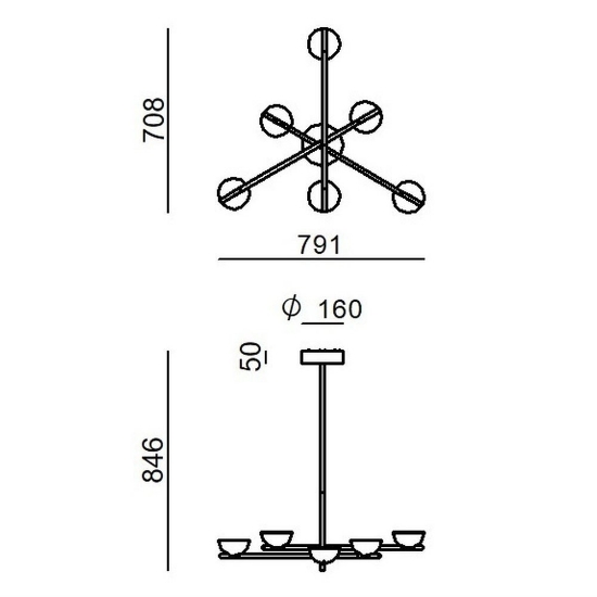 Lampada a sospensione moderna bianca led 2700k dimmerabile nido stilnovo