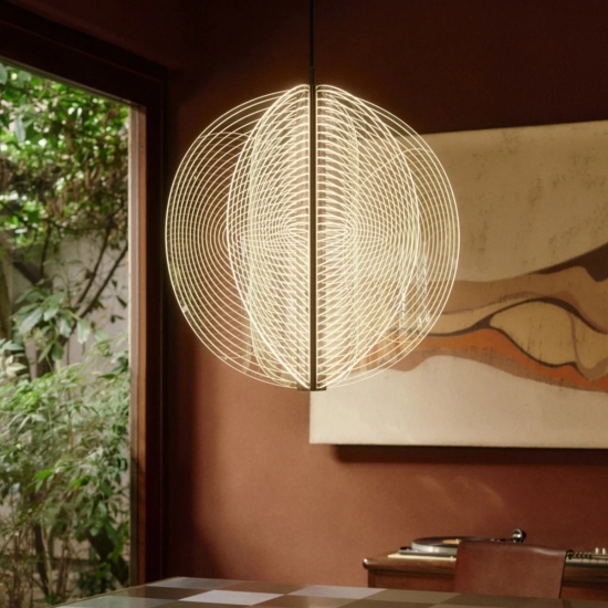 Lampadario papylia di stilnovo design vetro dimmerabile led 2700k