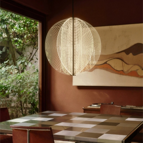 Lampadario papylia di stilnovo design vetro dimmerabile led 2700k