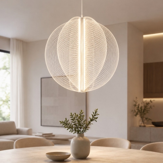 Stilnovo papylia lampada a sospensione moderna bianca led 2700k dimmerabile