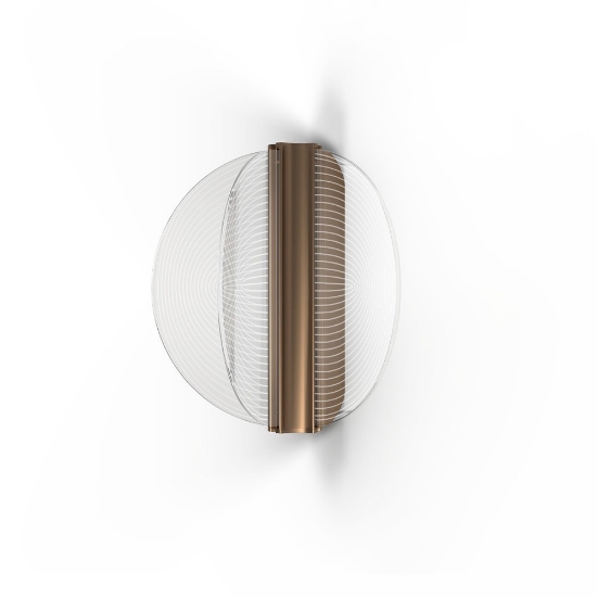 Applique moderna bronzo vetro dimmerabile dali2 led 23w 2700k cri90
