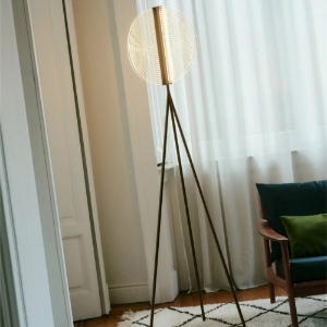 Stilnovo papylia piantana moderna bronzo led 2700k dimmerabile