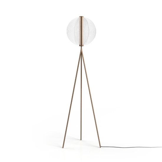 Stilnovo papylia piantana moderna bronzo led 2700k dimmerabile