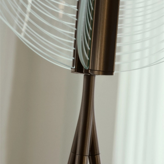 Stilnovo papylia piantana moderna bronzo led 2700k dimmerabile
