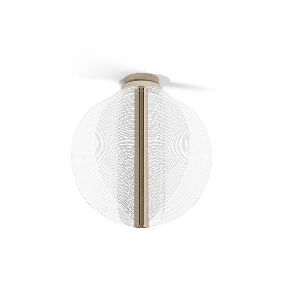Plafoniera moderna beige vetro led 2700k stilnovo papylia