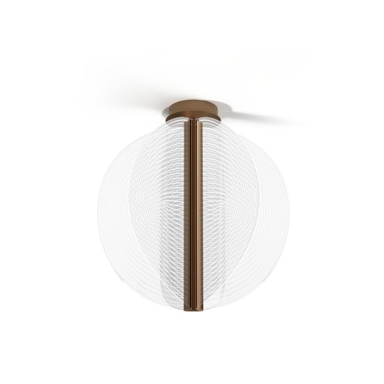 Stilnovo papylia plafoniera bronzo design moderno led 2700k dimmerabile