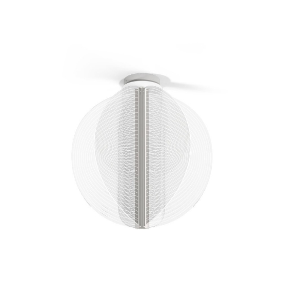 Stilnovo papylia plafoniera moderna bianca vetro led 2700k dimmerabile