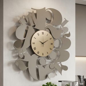 Orologio da cucina moderno fango e ottone satinato