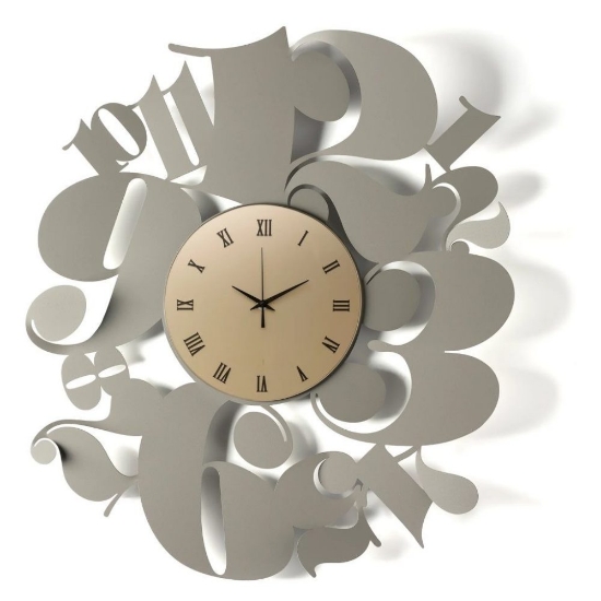 Orologio da cucina moderno fango e ottone satinato