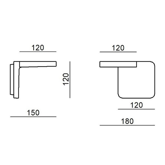 Applique moderna bianca dimmerabile led 2700k quad stilnovo