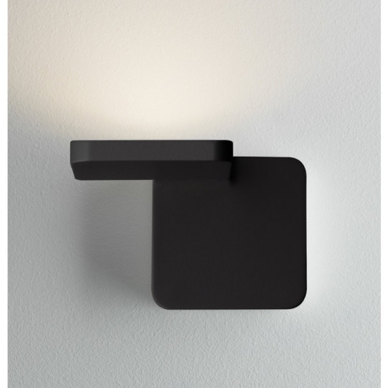Quad stilnovo applique nera led 11w 2700k dimmerabile