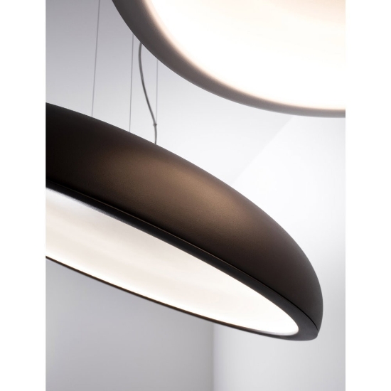 Reflexio stilnovo lampadario a sospensione moderna bianco led 48w 3000k dimmerabile