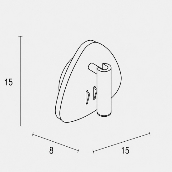 Applique moderna da comodino nera doppia luce orientabile led 6w 3w 3000k