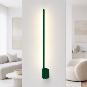 Applique moderna bacchetta verde bosco luce indiretta led 12w cct 3000k 4500k 6500k