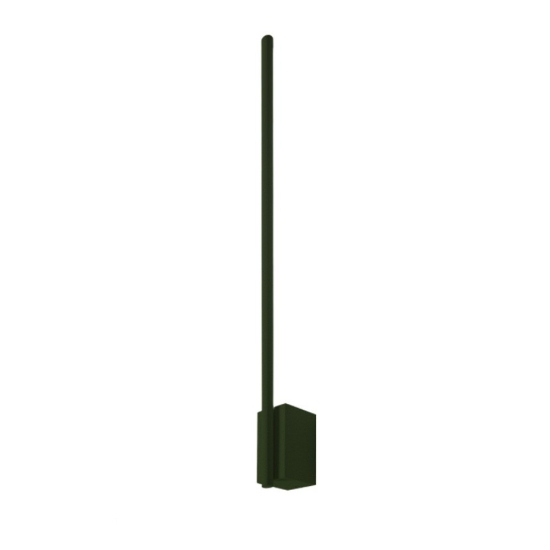 Applique moderna bacchetta luce indiretta verde oliva led 12w cct 3000k 4500k 6500k