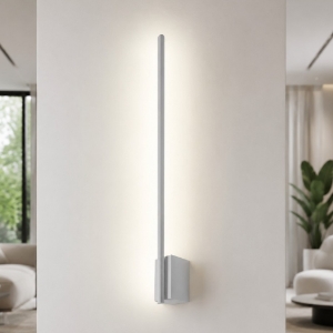 Applique moderna bacchetta bianca led 12w cct 3000k 4500k 6500k luce indiretta per parete