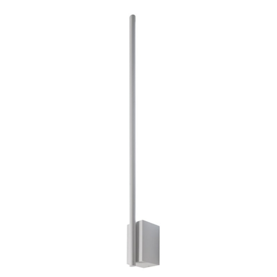 Applique moderna bacchetta bianca led 12w cct 3000k 4500k 6500k luce indiretta per parete