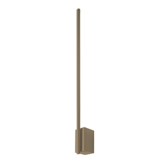 Applique moderna bacchetta sabbia luce indiretta led 12w cct 3000k 4500k 6500k