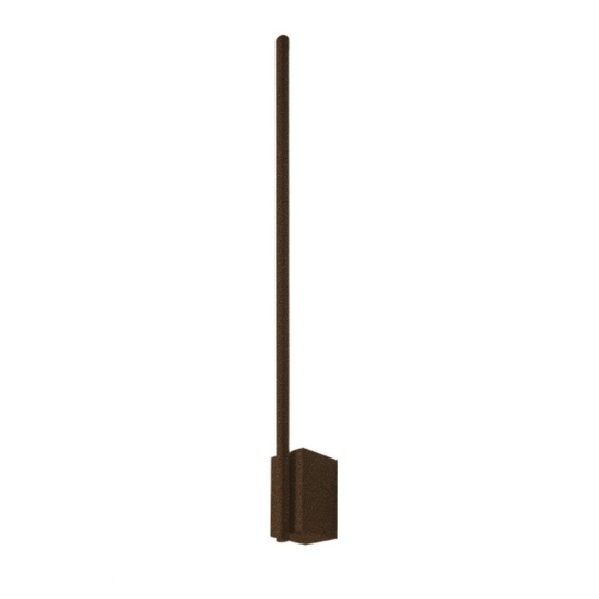 Applique moderna bacchetta ruggineluce indiretta led 12w cct 3000k 4500k 6500k