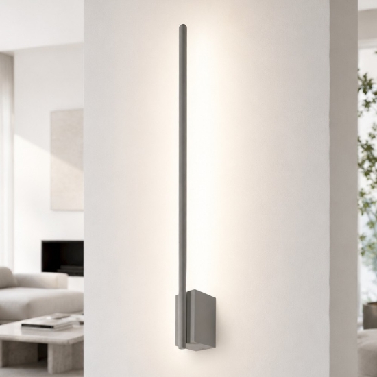 Applique moderna bacchetta tortora luce indiretta led 12w cct 3000k 4500k 6500k