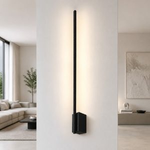 Applique a parete led 12w cct 3000k 4500k 6500k moderna antracite design bacchetta