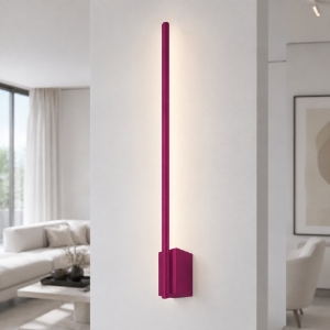 Applique moderna bacchetta magenta led 12w cct 3000k 4500k 6500k