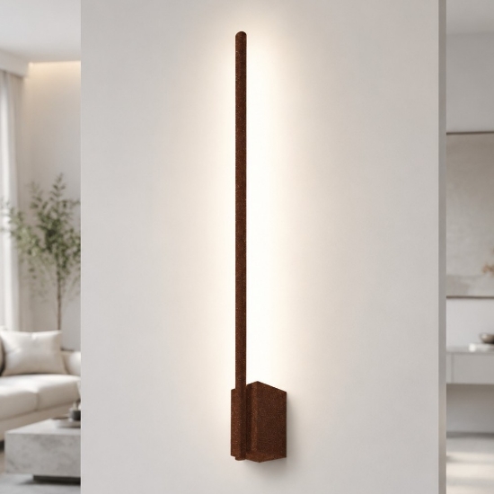 Applique moderna bacchetta rame led 12w cct 3000k 4500k 6500k